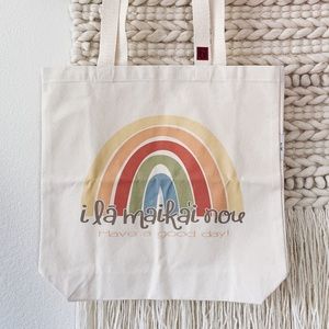New Hawaii Rainbow Canvas Tote Bag